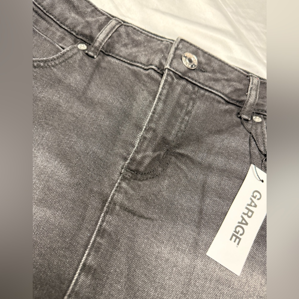 Garage Black Denim Micro Skort - Washed Black - Picture 3 of 6